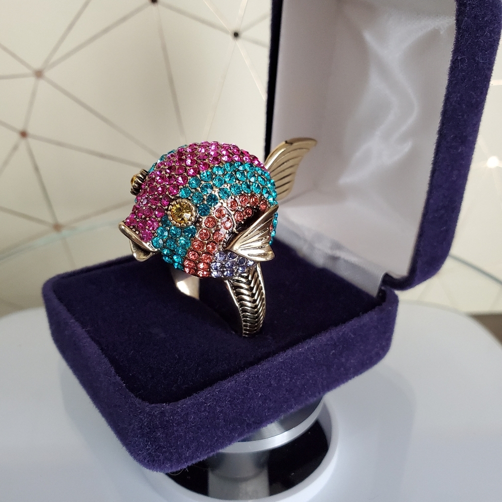Heidi Daus Fish Multicolored Cocktail Ring